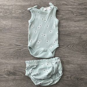 Two piece onesie and diaper cover